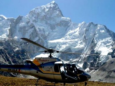 Helicopter land at Kalapatther