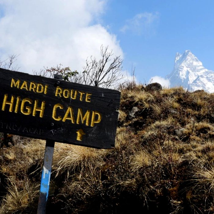 Mardi Himal trek High camp route