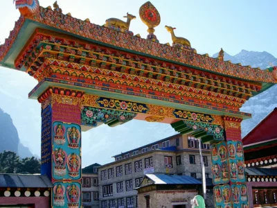 Tengboche Monastery gate