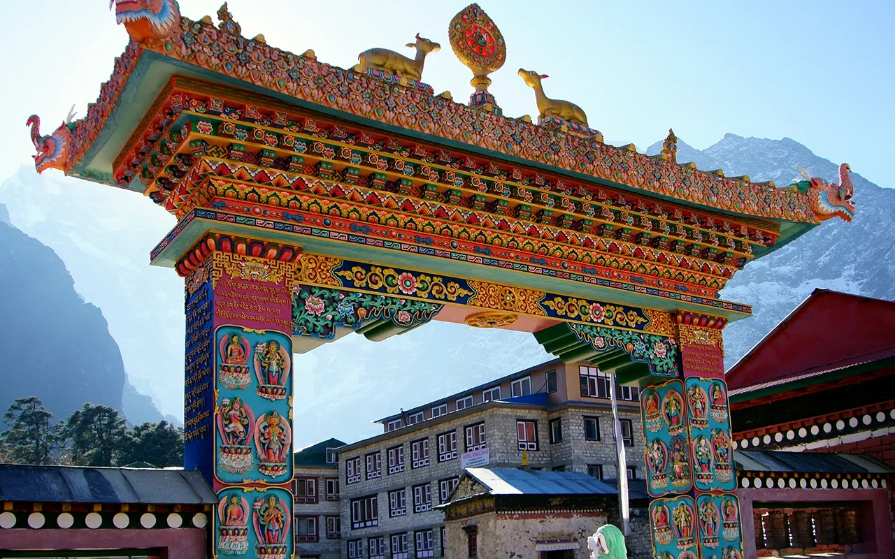 Tengboche Monastery gate